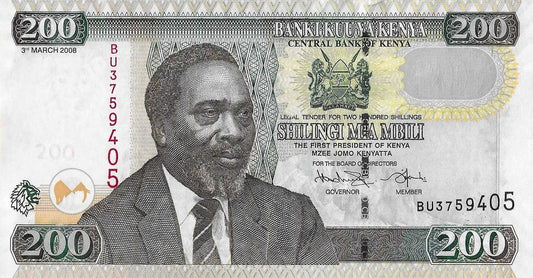 Quenia - 200 Shillings 2008 (# 49c)