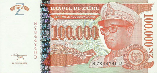 Zaire - 100000 Novos Zaires 1996 (# 77)