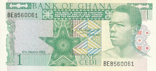 Gana - 1 Cedi 1982 (# 17b)