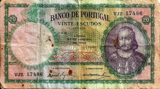 Portugal - 20$00 1959 (# 153b)