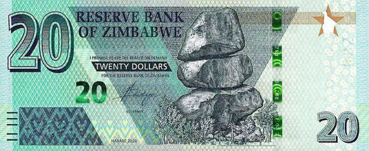 Zimbabwé - 20 Dolares 2020 (# 104a)