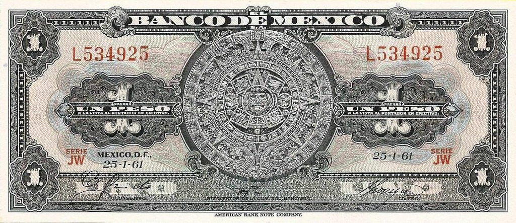 Mexico - 1 Peso 1961 (# 59g)