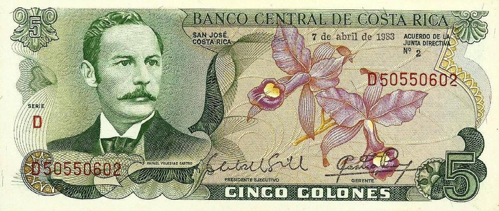 Costa Rica - 5 Colones 1983 (# 236d)