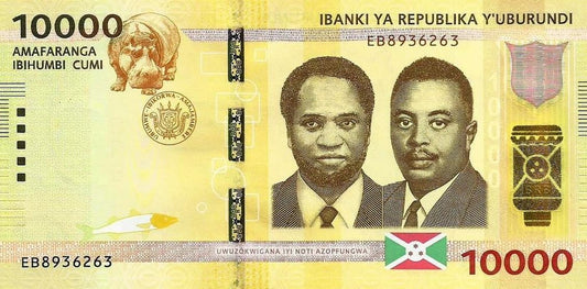 Burundi - 10000 Francos 2015 (# 54A)