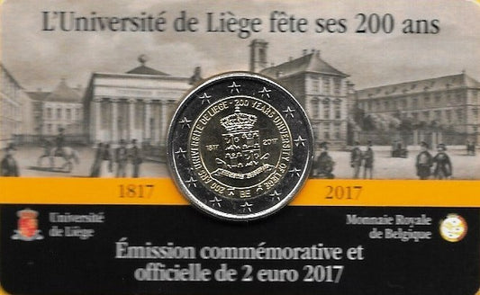 Belgica - 2 Euro 2017 (Km# 370) Universidade Liege