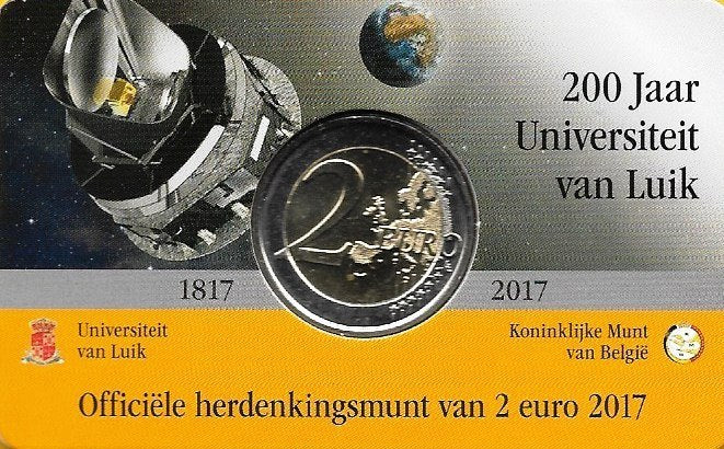 Belgica - 2 Euro 2017 (Km# 370) Universidade Liege