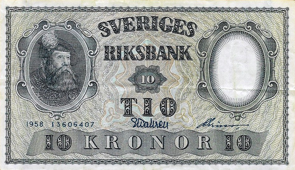 Suécia - 10 Kronor 1958 (# 43f)