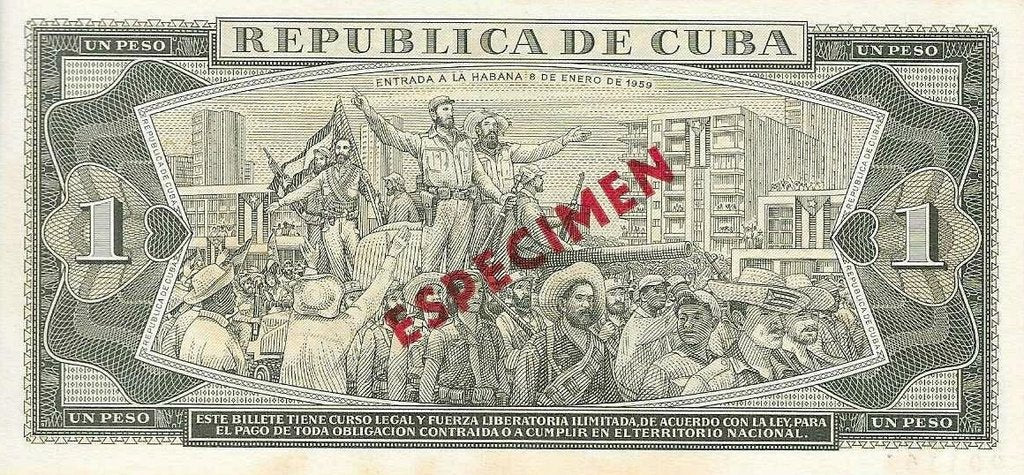 Cuba - 1 Peso 1981 (# 102bs) Especimen