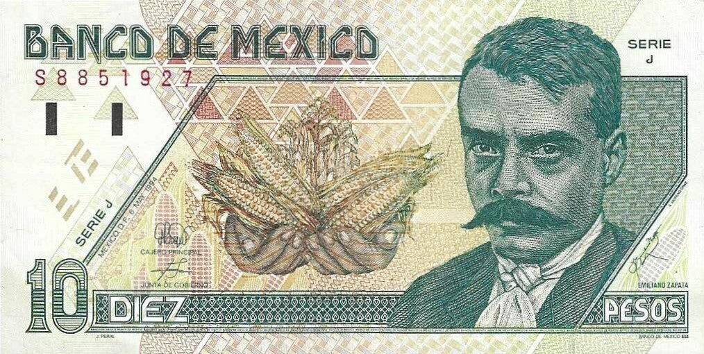 Mexico - 10 Pesos 1994 (# 105a)