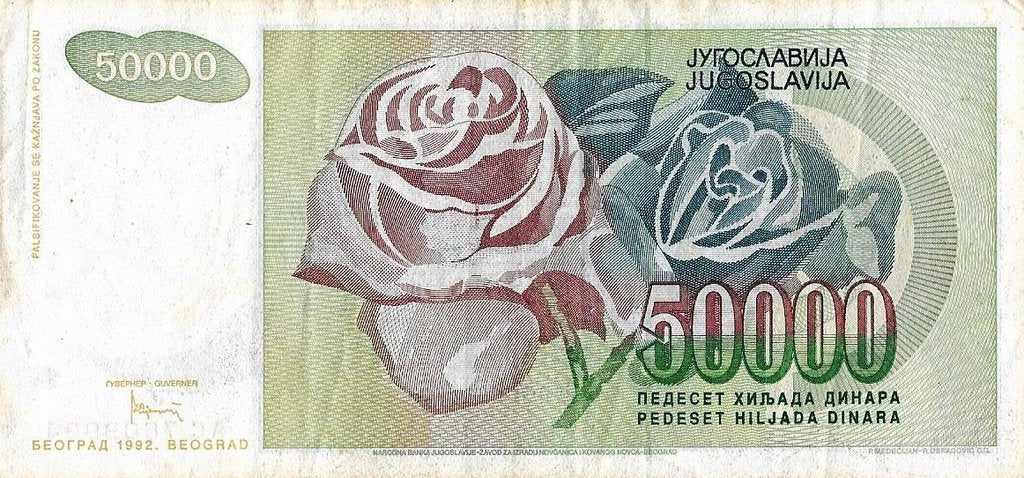 Jugoslavia - 50000 Dinara 1992 (# 117)