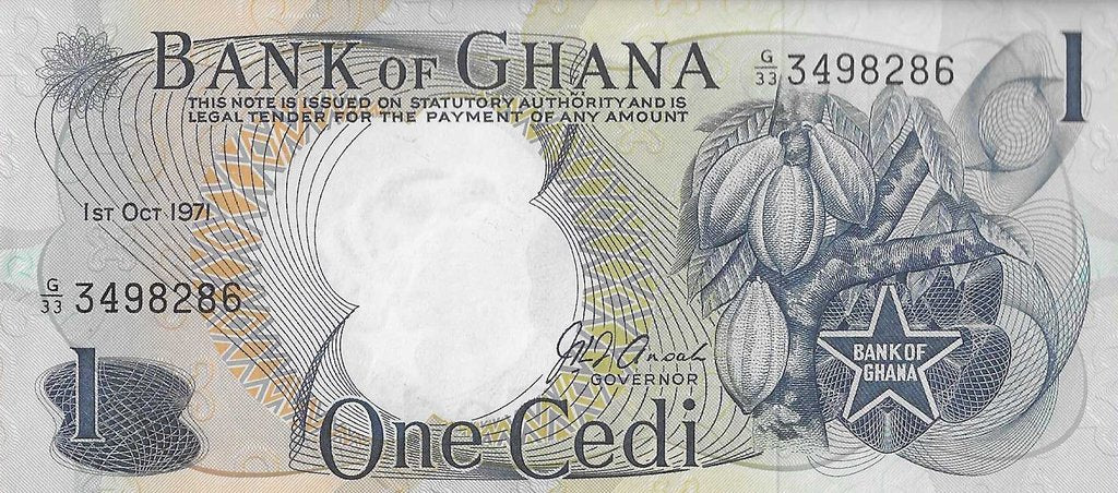 Gana - 1 Cedi 1971 (# 10d)