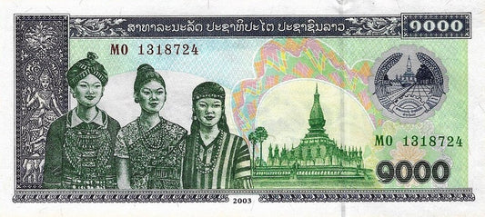 Laos - 1000 Kip 2003 (# 32Ab)