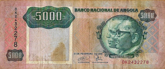 Angola - 5000 Kwanzas 1991 (# 130b)