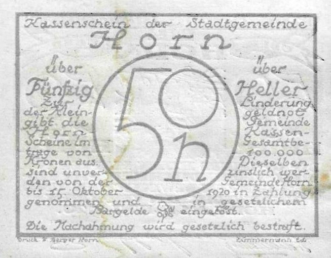 Austria - 50 Heller 1920 (# Nl)