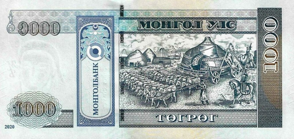 Mongolia - 1000 Tugrik 2020 (# 75a)