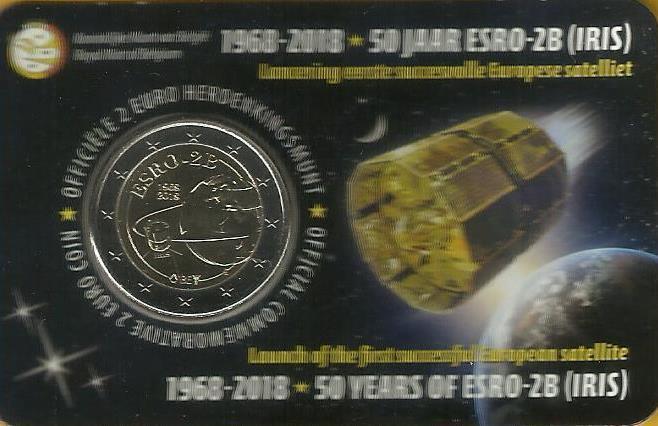 Belgica - 2 Euro 2018 (Km# 373) 50 Anivº Satelite IRIS