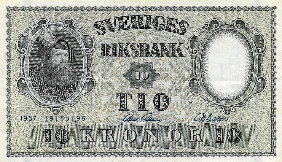 Suécia - 10 Kronor 1957 (# 43e)