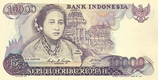 Indonesia - 10000 Rupias 1985 (# 126a)