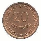 Timor - 20 Centavos 1970 (Km# 17)