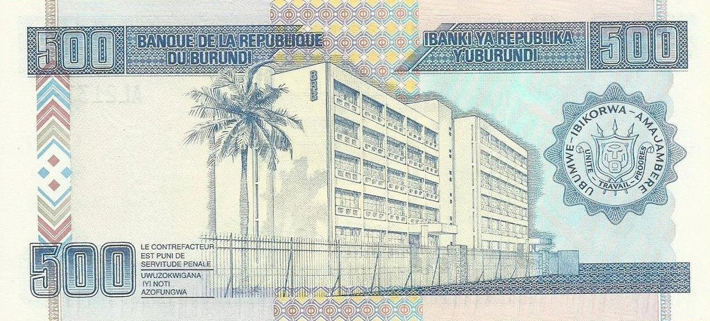 Burundi - 500 Francos 1999 (# 38b)