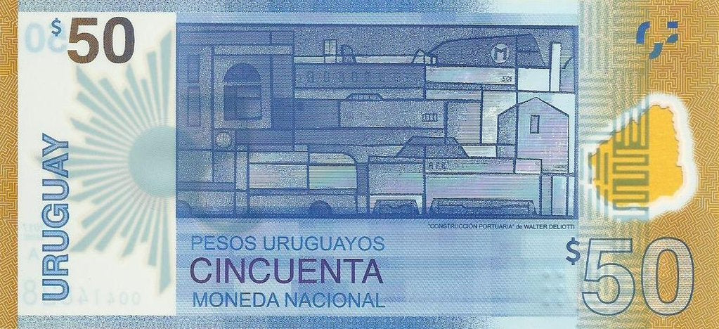 Uruguai - 50 Novos Pesos 2017 (# 100)