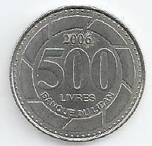 Libano - 500 Livres 2006 (Km# 39)