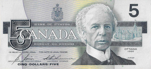 Canada - 5 Dolares 1986 (# 95e)