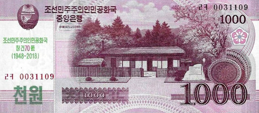 Coreia Norte - 1000 Won 2018 (# Cs21)