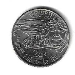 USA - 25 Cents 2023 (Km# ..) Edith Kanaka Ole