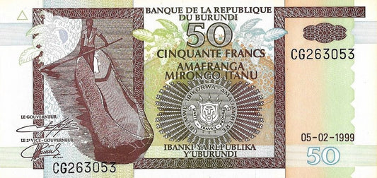 Burundi - 50 Francos 1999 (# 36b)