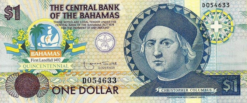 Bahamas - 1 Dolar 1992 (# 50)