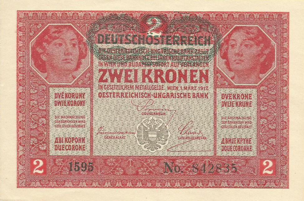 Austria - 2 Korona 1919 (# 21)