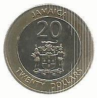 Jamaica  - 20 Dolares 2000 (Km# 182) Marcus Garvey