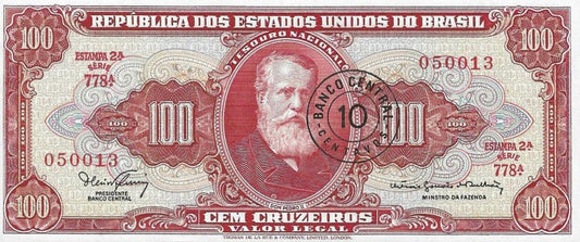 Brasil - 100 Cruzeiros 1966 (# 185a)