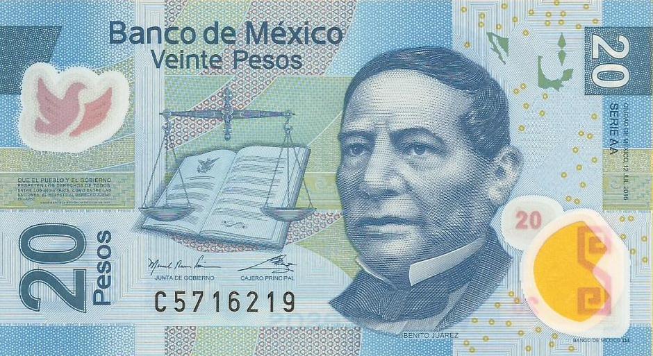 Mexico - 20 Pesos 2016 (# 122y)