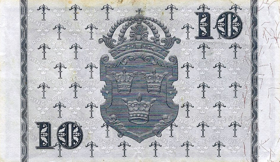 Suécia - 10 Kronor 1958 (# 43f)