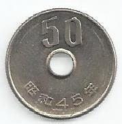 Japão - 50 Yen 1970 (Km# 81)