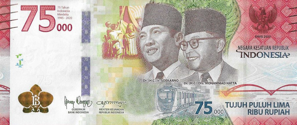 Indonesia - 75000 Rupias 2020 (# 161)