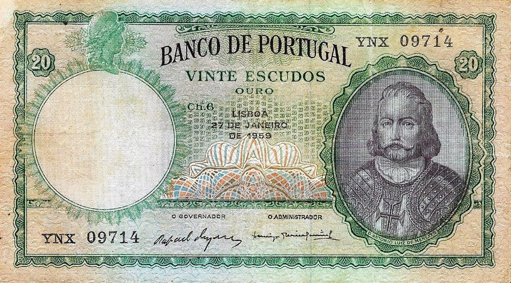 Portugal - 20$00 1959 (# 153b)