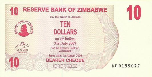 Zimbabwé - 10 Dolares 2006 (# 39)