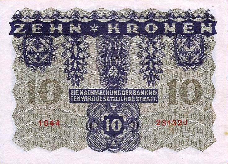 Austria - 10 Kronen 1922 (# 75)