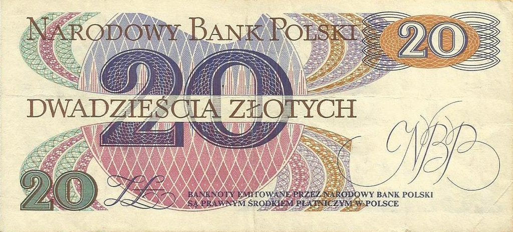 Polónia - 20 Zlotych 1982 (# 149a)