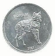 Nagorno Karabakh - 1 Dram  2013 (Km# 28) Lobo