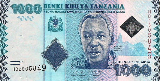 Tanzania - 1000 Shillingi 2019 (# 41c)