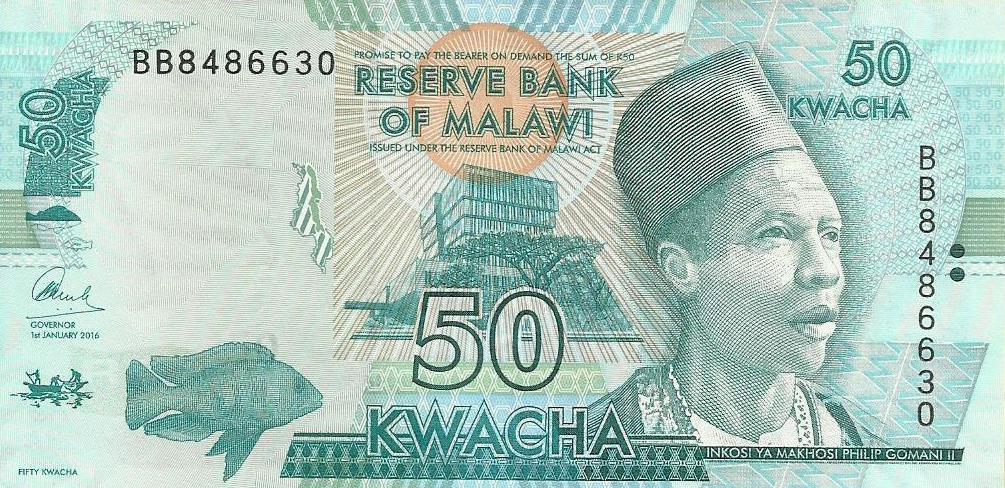 Malawi - 50 Kwacha 2016 (# 64c)