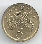 Singapura - 5 Cents 1988 (Km# 50)