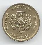 Singapura - 5 Cents 1988 (Km# 50)