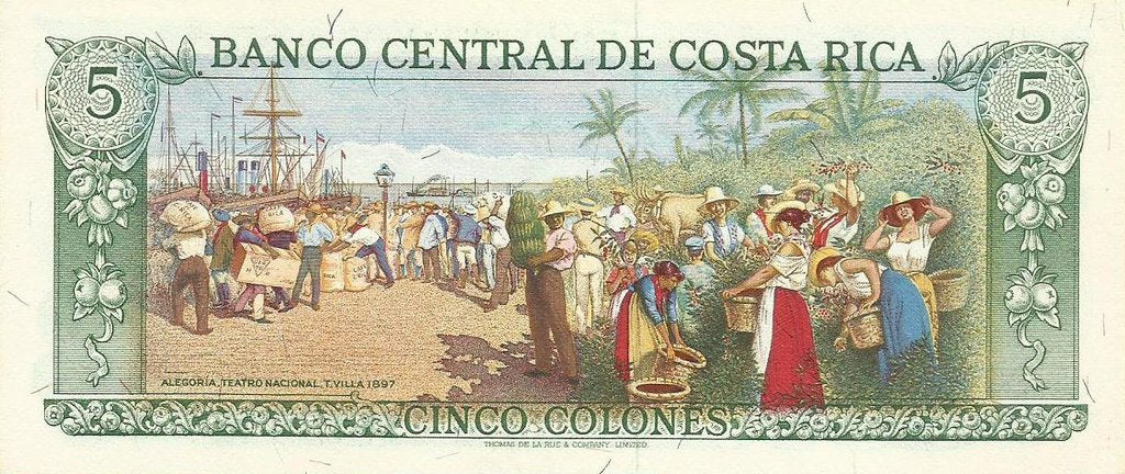 Costa Rica - 5 Colones 1968 (# 236a)