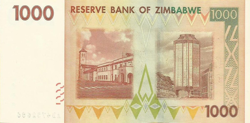 Zimbabwé - 1000 Dolares 2007 (# 71)