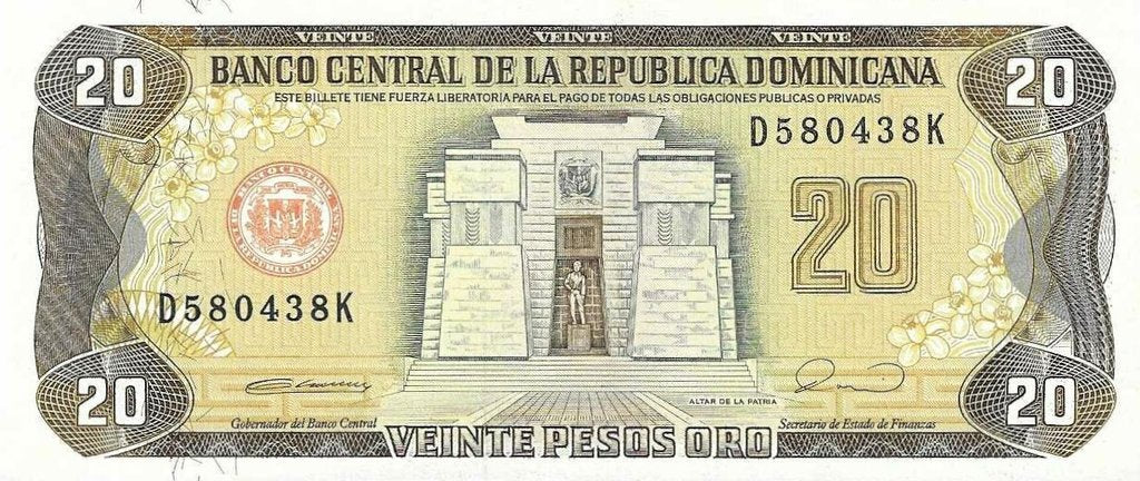 Rep. Dominicana - 20 Pesos 1990 (# 133)